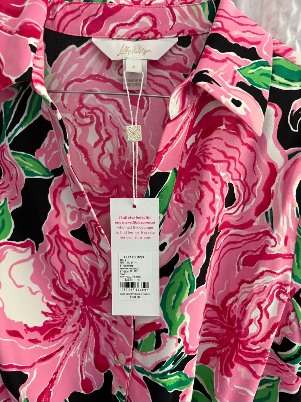 NWT Lilly Pulitzer Abralynn Shirtdress in Onyx Party All The Time - Picture 3 of 5